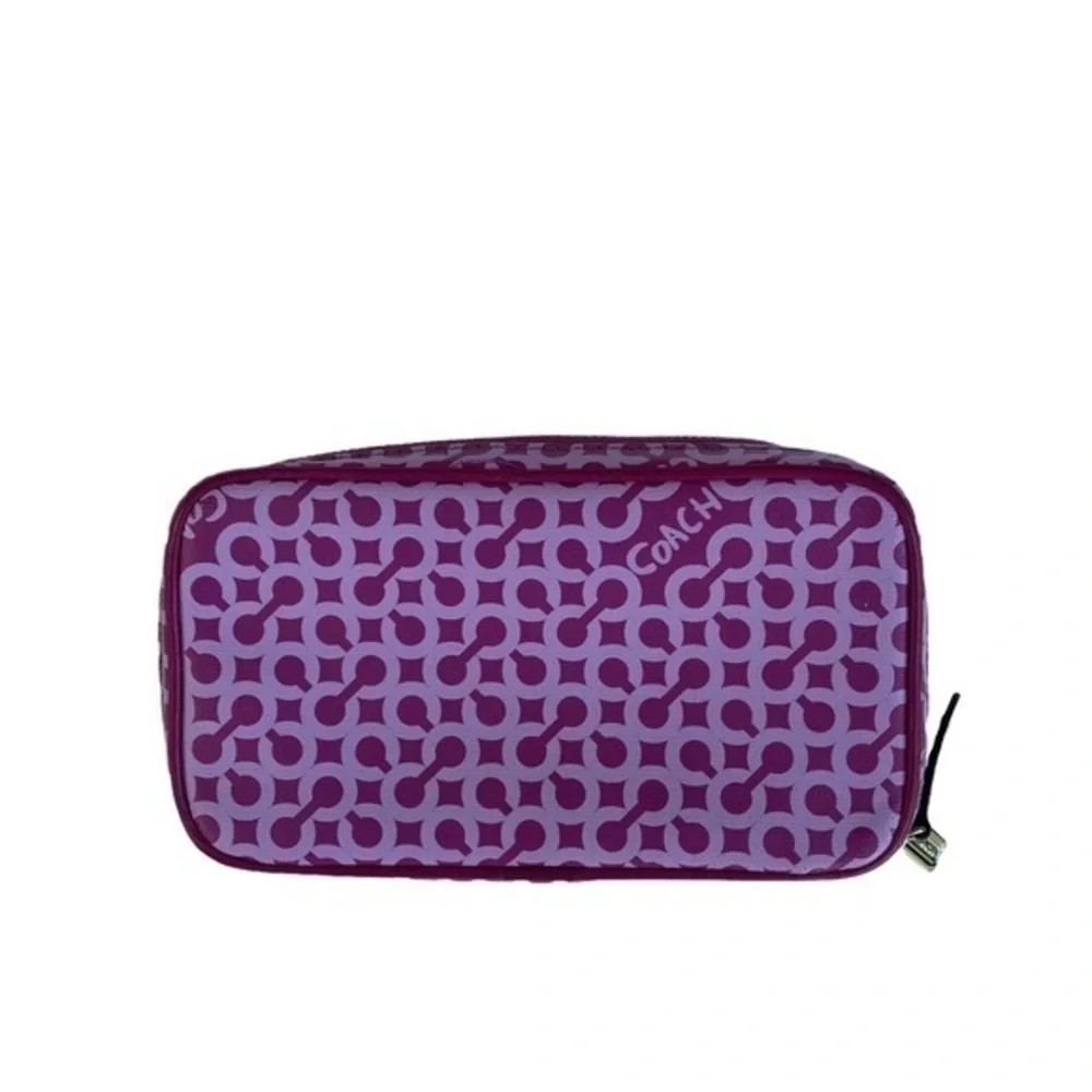 Coach purple c zipper case rare amazing
